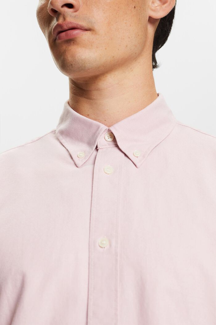 Button down-skjorte i bomuldspoplin, OLD PINK, detail image number 1