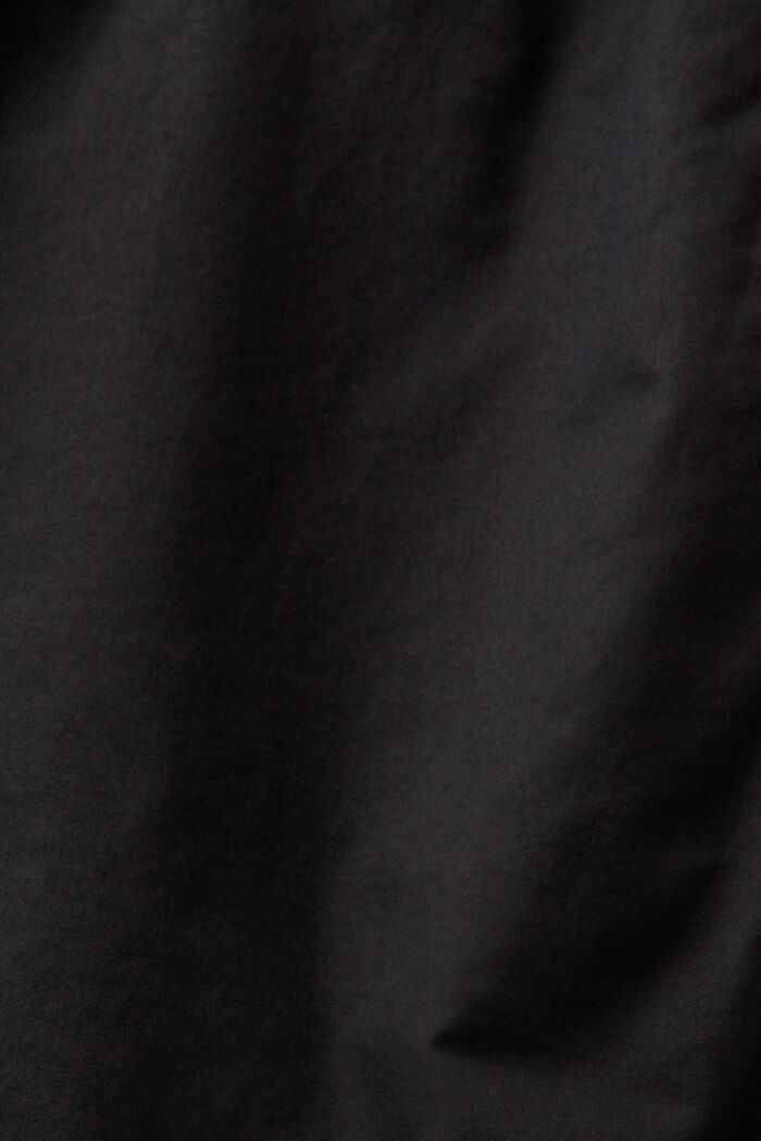 Bukser i poplin med vide ben, BLACK, detail image number 6