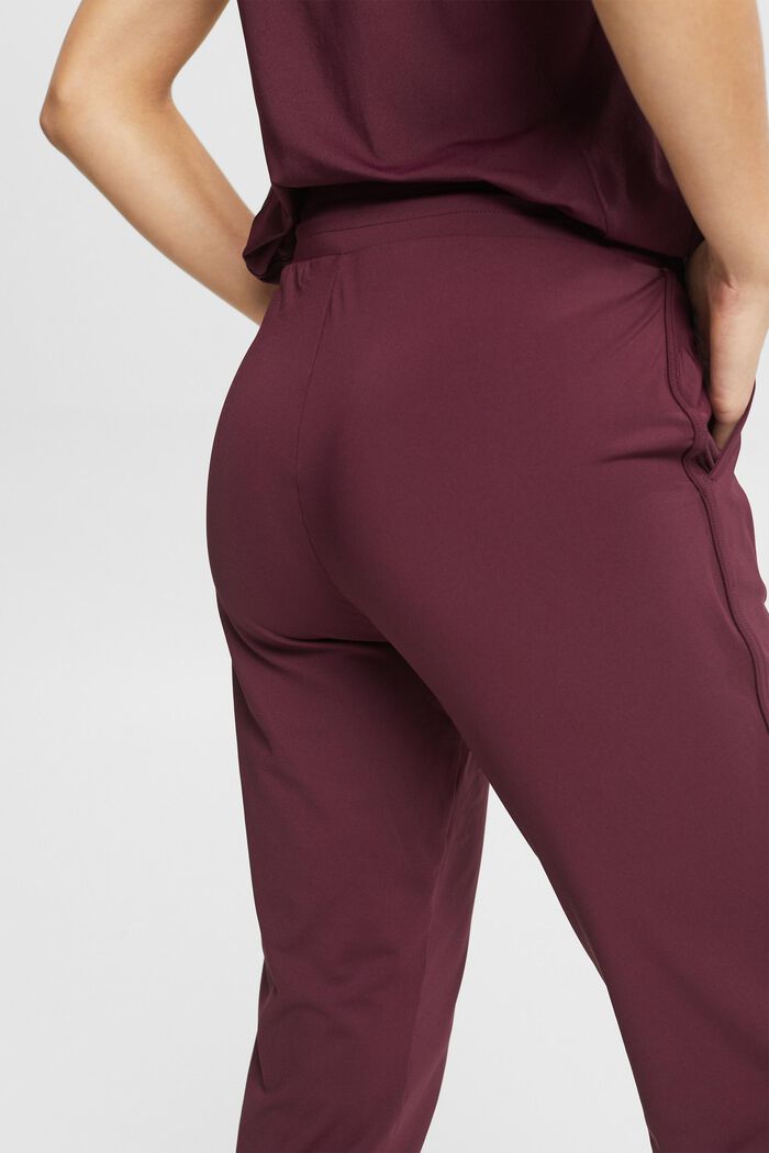 Cropped joggers i jersey med E-DRY, BORDEAUX RED, detail image number 4
