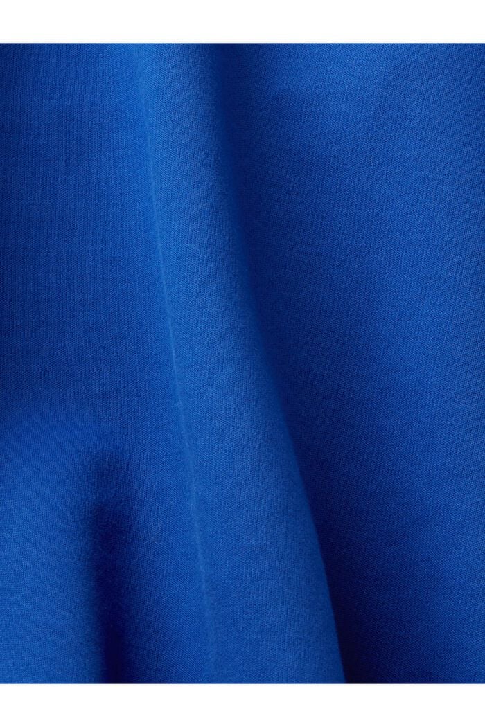 Sweathoodie med et blødt greb, økologisk bomuldsblanding, BRIGHT BLUE, detail image number 4