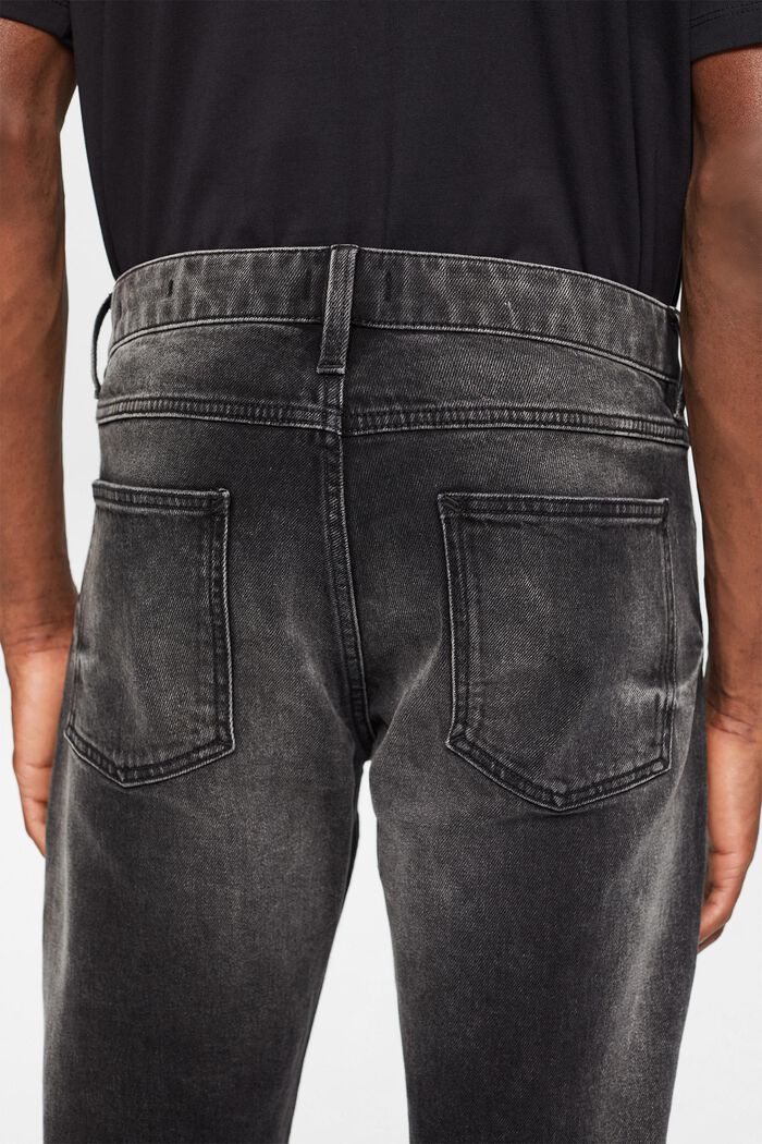Washed out-jeans med stretch, BLACK MEDIUM WASHED, detail image number 4