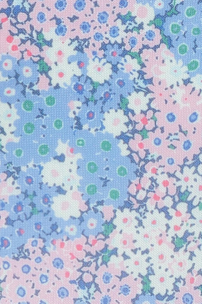 Maxikjole i mesh med allover-blomsterprint, LIGHT BLUE, detail image number 3