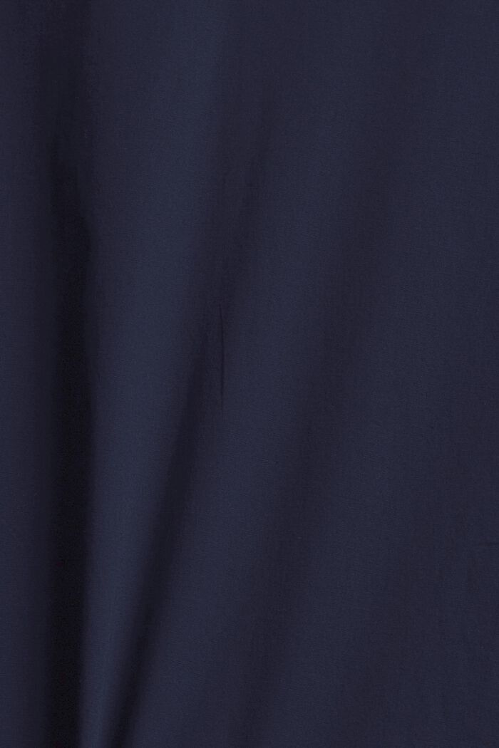 Skjorteblusekjole af bomuldsstretch, NAVY, detail image number 4