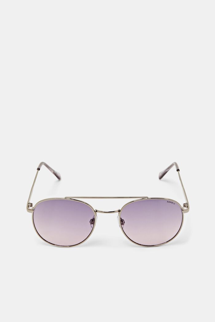 Solbriller i aviator-stil med farvede glas, PURPLE, detail image number 0