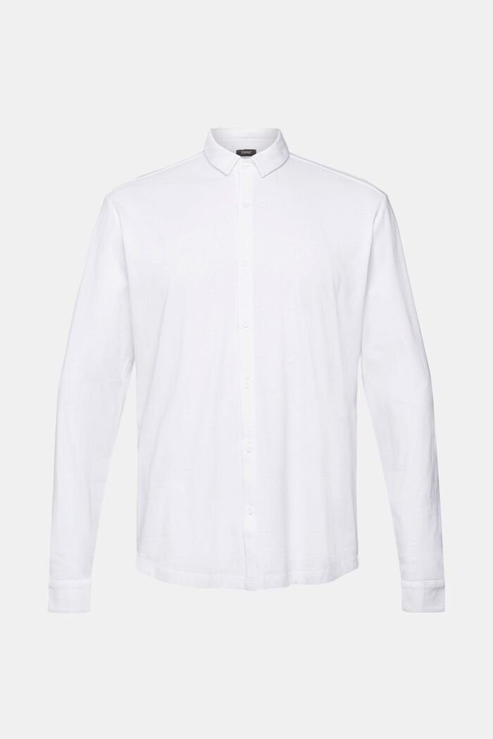Jerseyskjorte, 100% bomuld, WHITE, detail image number 5