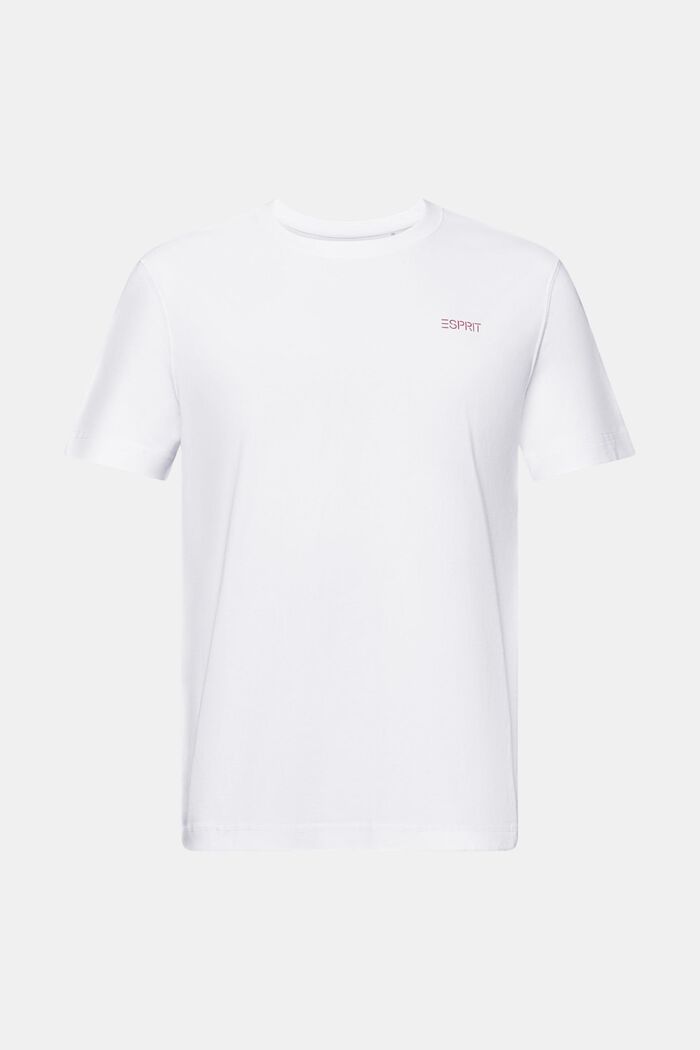 T-shirt med logo i bomuld, WHITE, detail image number 7