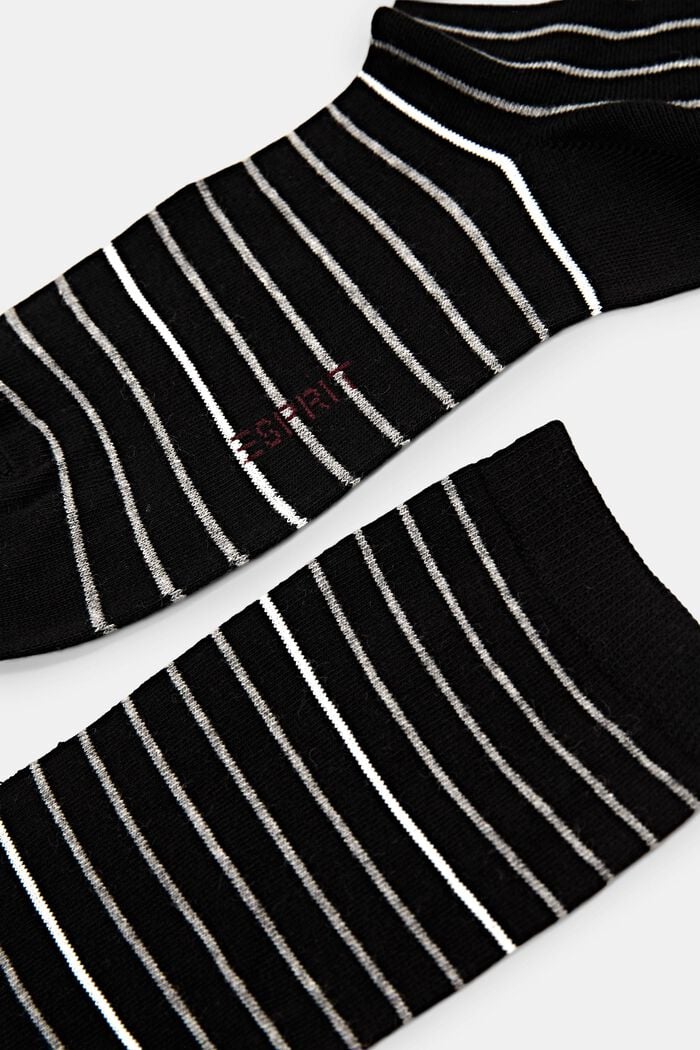 Pakke med 2 par sokker, økologisk bomuldsblanding, BLACK, detail image number 1