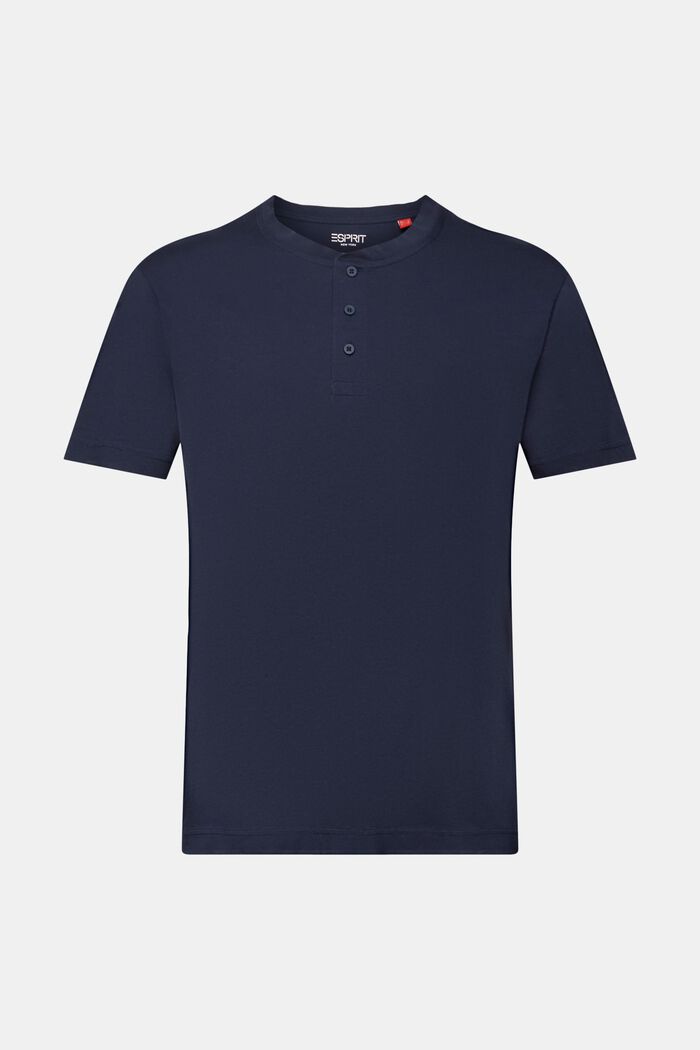Henley-T-shirt, 100 % bomuld, NAVY, detail image number 5