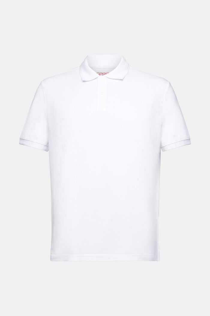 Poloshirt i bomuldspique, WHITE, detail image number 6