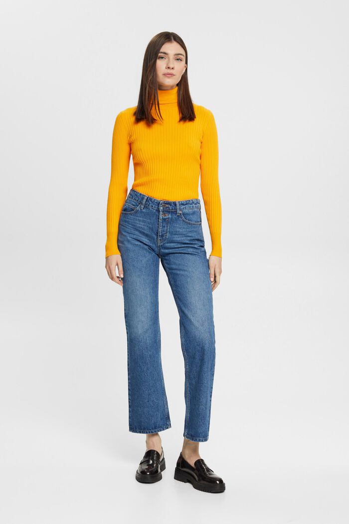 Cropped flared jeans med stretch