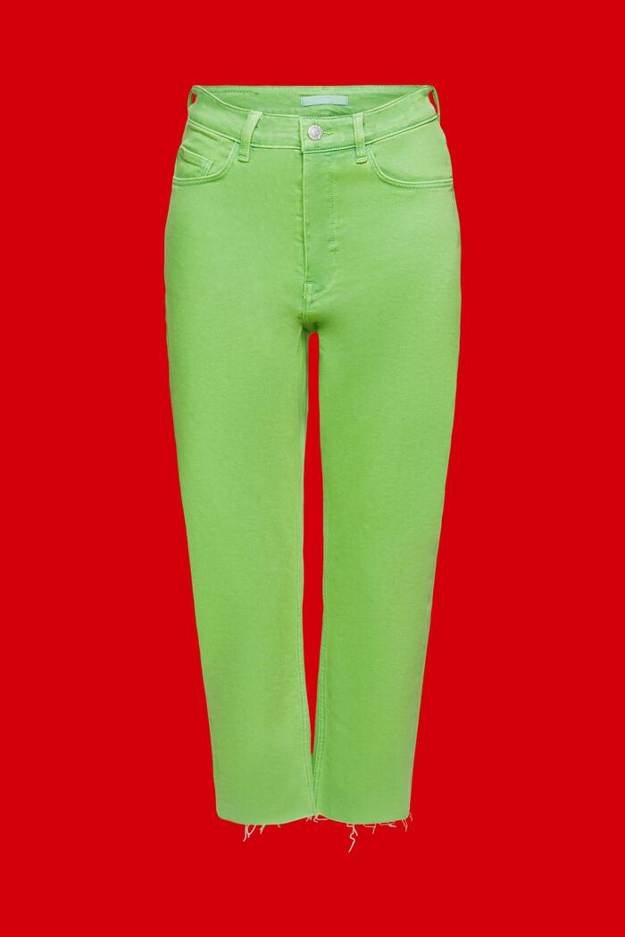 Cropped bukser med rå kant forneden, GREEN, detail image number 7