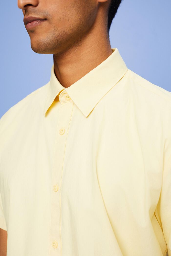 Button down-skjorte med korte ærmer, LIGHT YELLOW, detail image number 2