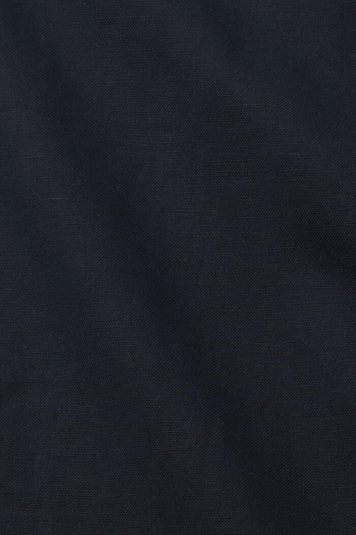 Bukser i bomulds- og hørmiks, BLACK, detail image number 5
