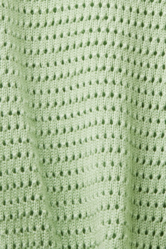 Kortærmet sweater i mesh, LIGHT GREEN, detail image number 5