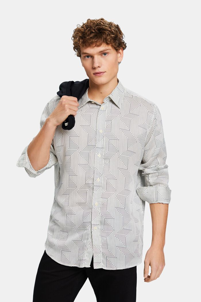 Satinskjorte med print, ICE, detail image number 0