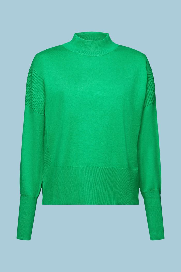 Sweater med høj hals, GREEN, detail image number 5