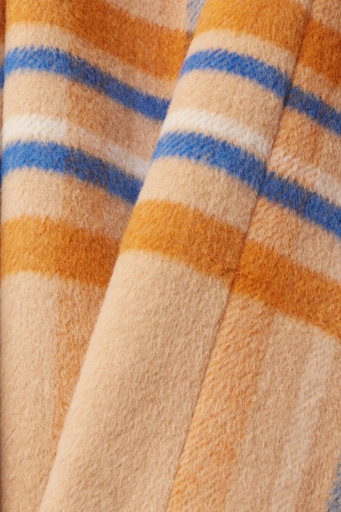 Ternet frakke i uldmiks, BLUE, detail image number 4