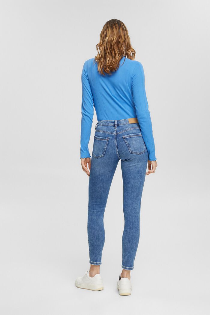 Jeans i bomuldsstretch, BLUE MEDIUM WASHED, detail image number 3