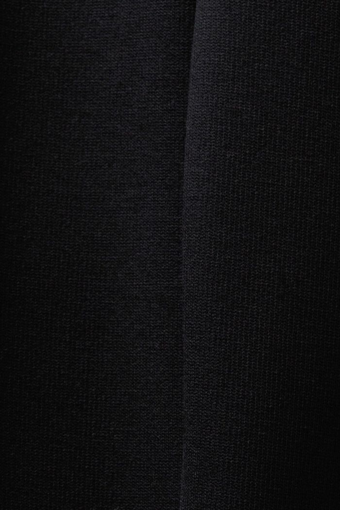 Strikkede bukser med lige ben, BLACK, detail image number 5