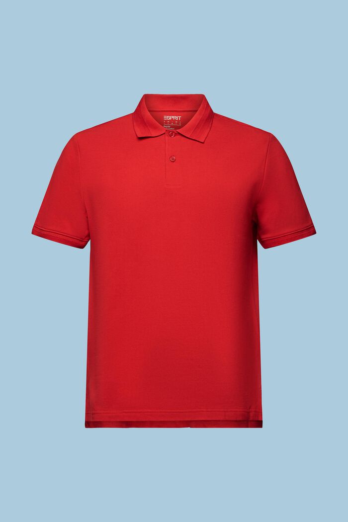 Poloshirt i bomuldspique, DARK RED, detail image number 7