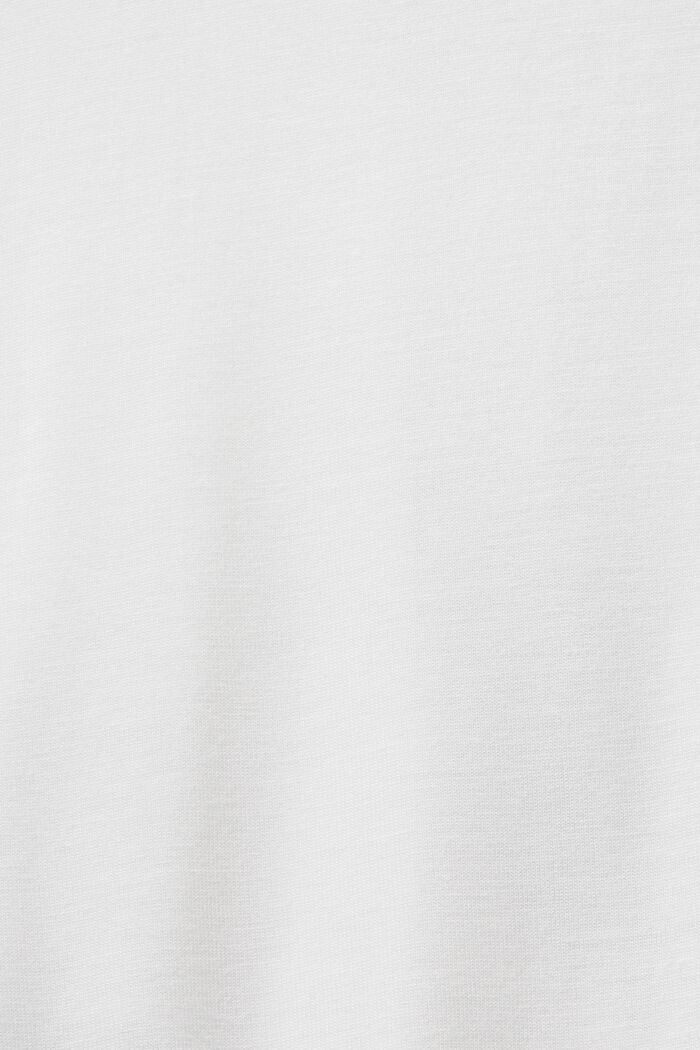 T-shirt i viskose med V-hals og metallic print, OFF WHITE, detail image number 5