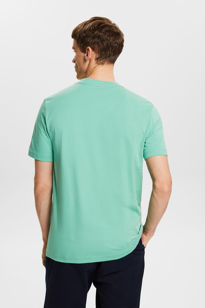 Jersey-T-shirt med rund hals, DUSTY GREEN, detail image number 2