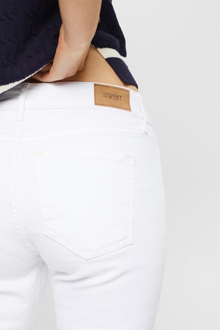 Mid slim jeans, WHITE, detail image number 3