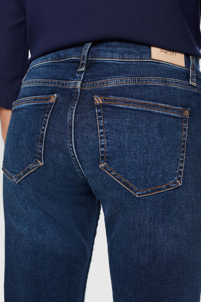 Bootcut-jeans med mellemhøj talje, BLUE DARK WASHED, detail image number 4