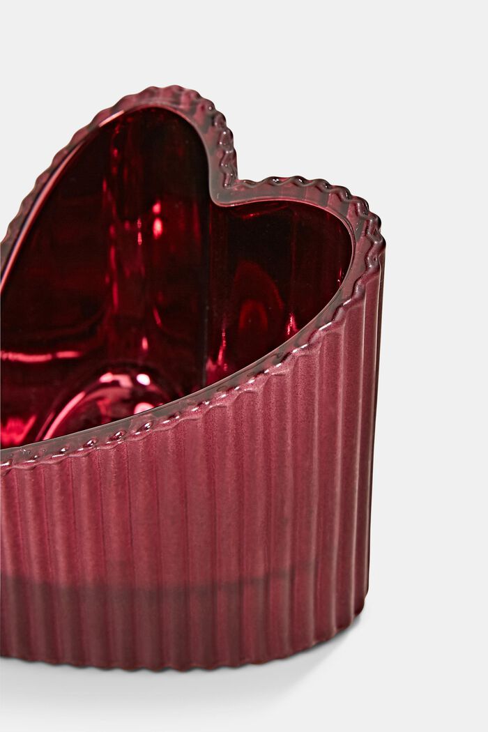 Sæt med 2 hjerteformede fyrfadsglas, RED, detail image number 1