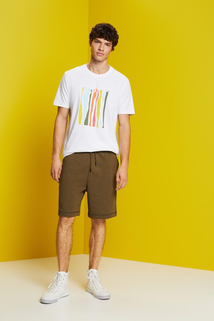 Jersey-T-shirt med print, 100 % bomuld, WHITE, detail image number 4