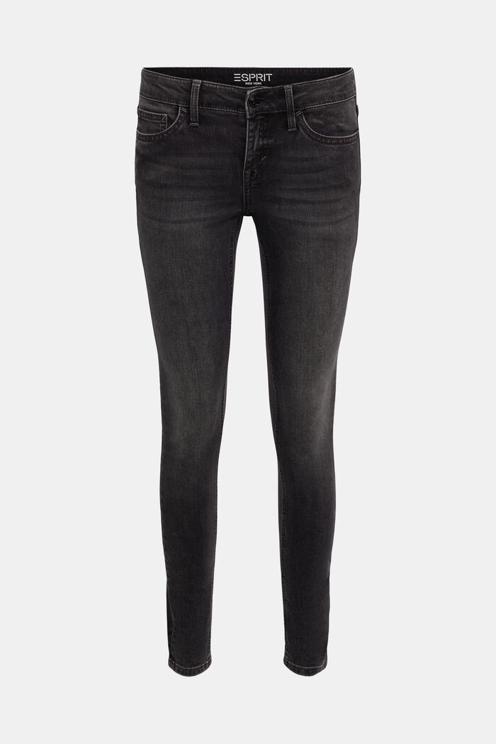 Skinny jeans med lav alje, BLACK DARK WASHED, detail image number 6