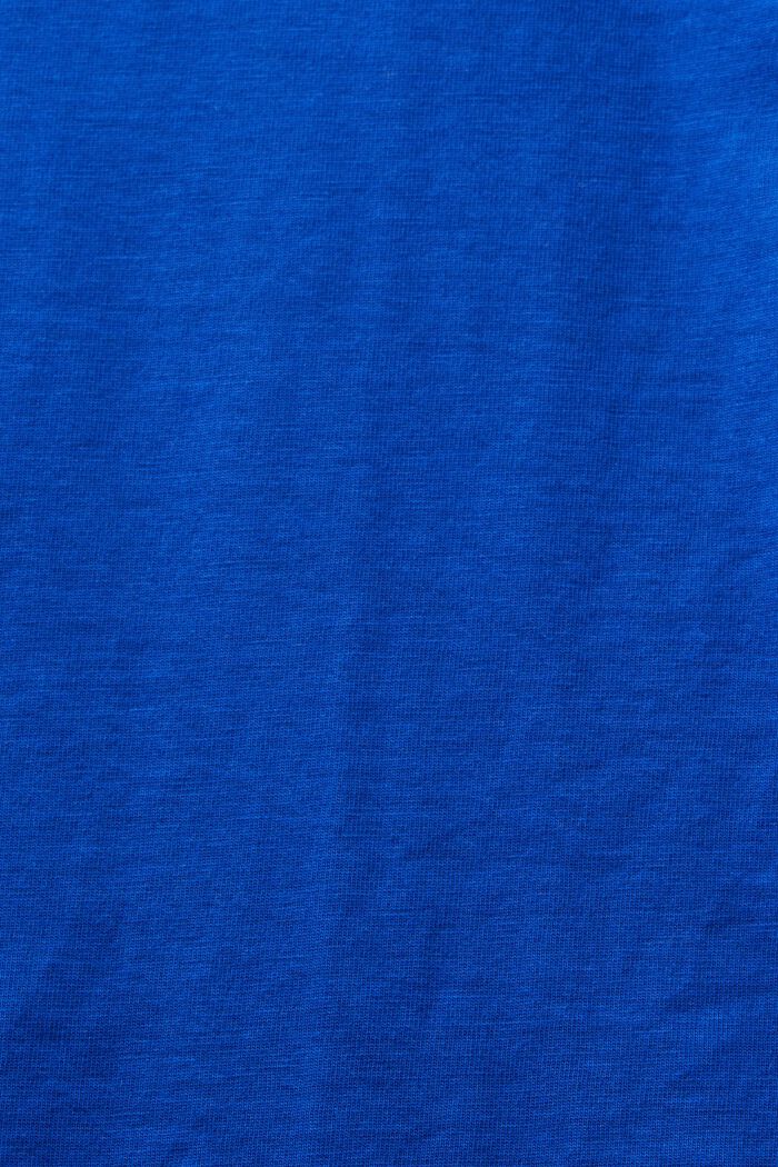 Jersey-T-shirt i økologisk bomuld, BRIGHT BLUE, detail image number 4