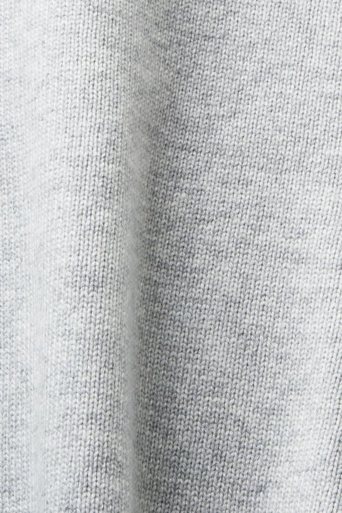 Sweater i uldmiks med hætte, LIGHT GREY, detail image number 4