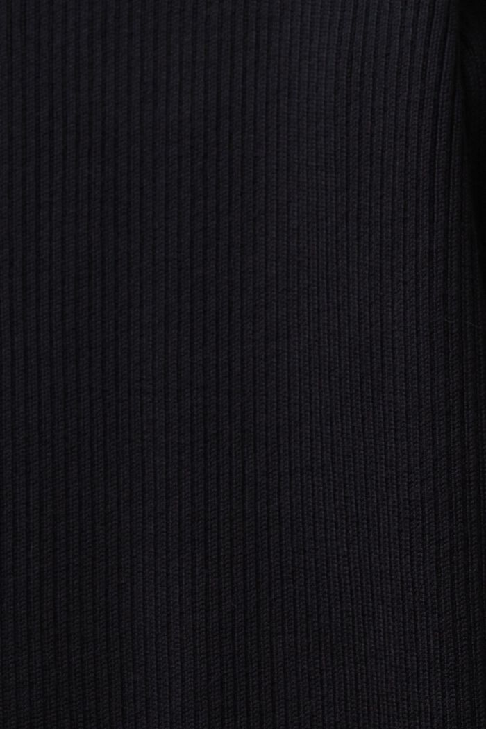 Ribstrikket minikjole med høj hals, BLACK, detail image number 5