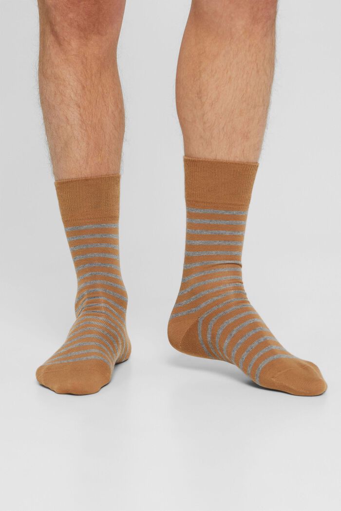 Pakke med 2 par sokker, økologisk bomuld, SIENNA, detail image number 2