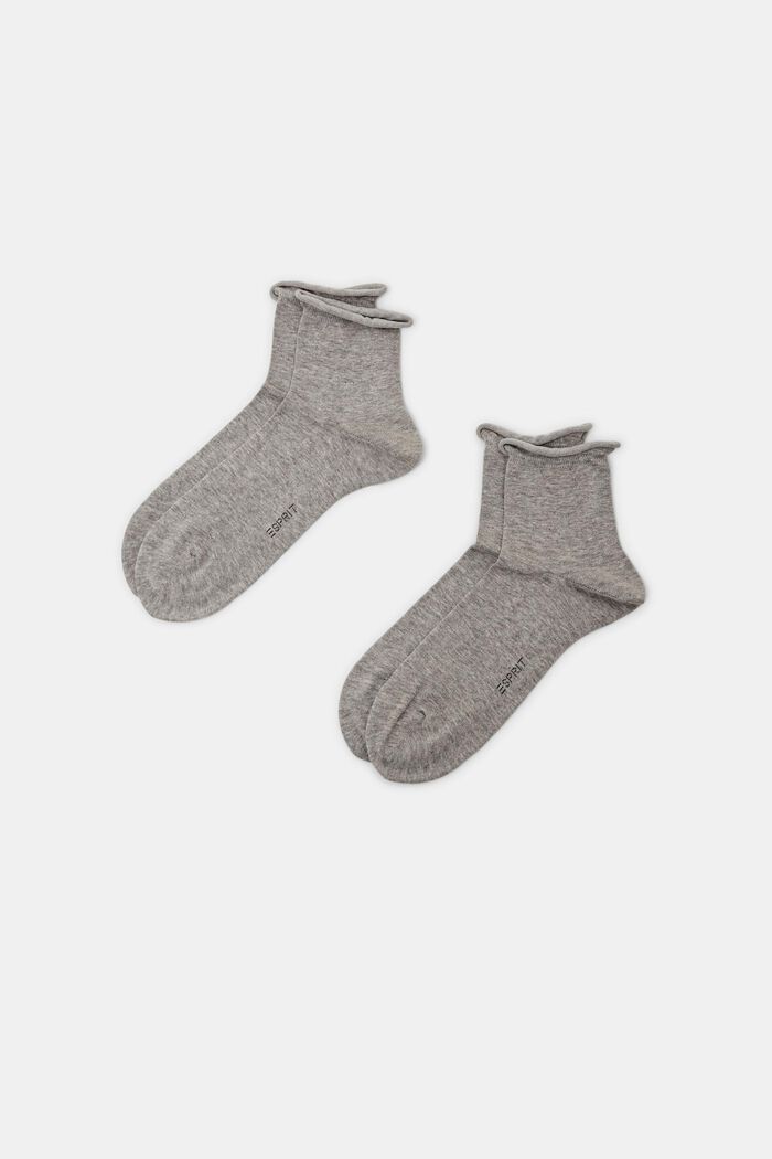 Pakke m. 2 par strikkede sokker, LIGHT GREY, detail image number 0