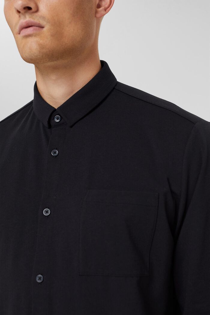 Jerseyskjorte med COOLMAX®, BLACK, detail image number 1