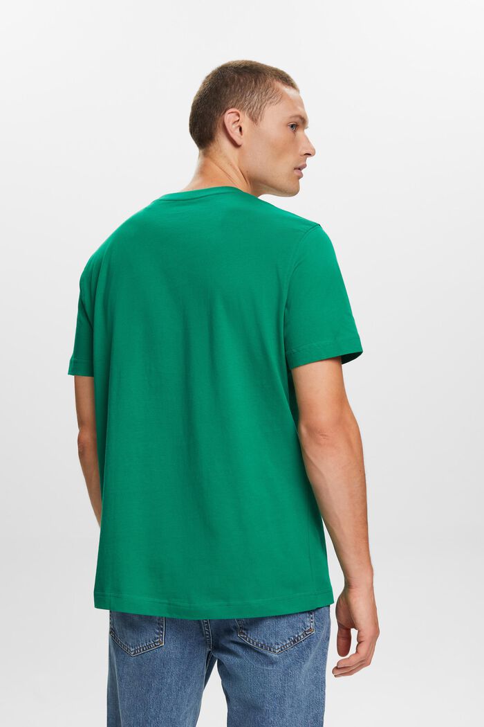 T-shirt i bomuldsjersey med print, DARK GREEN, detail image number 3