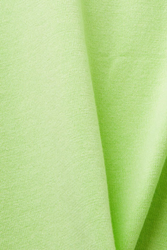 Kortærmet striksweater med polokrave, CITRUS GREEN, detail image number 4