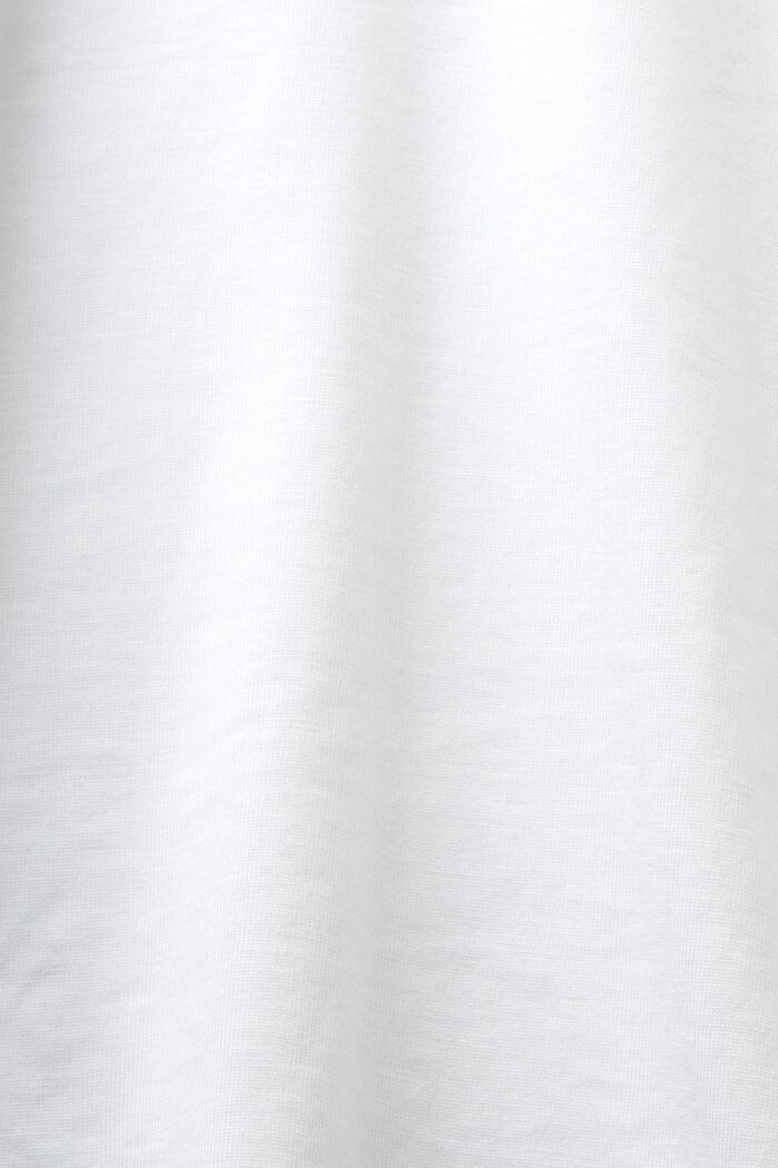 T-shirt i pimabomuld med broderet logo, WHITE, detail image number 5