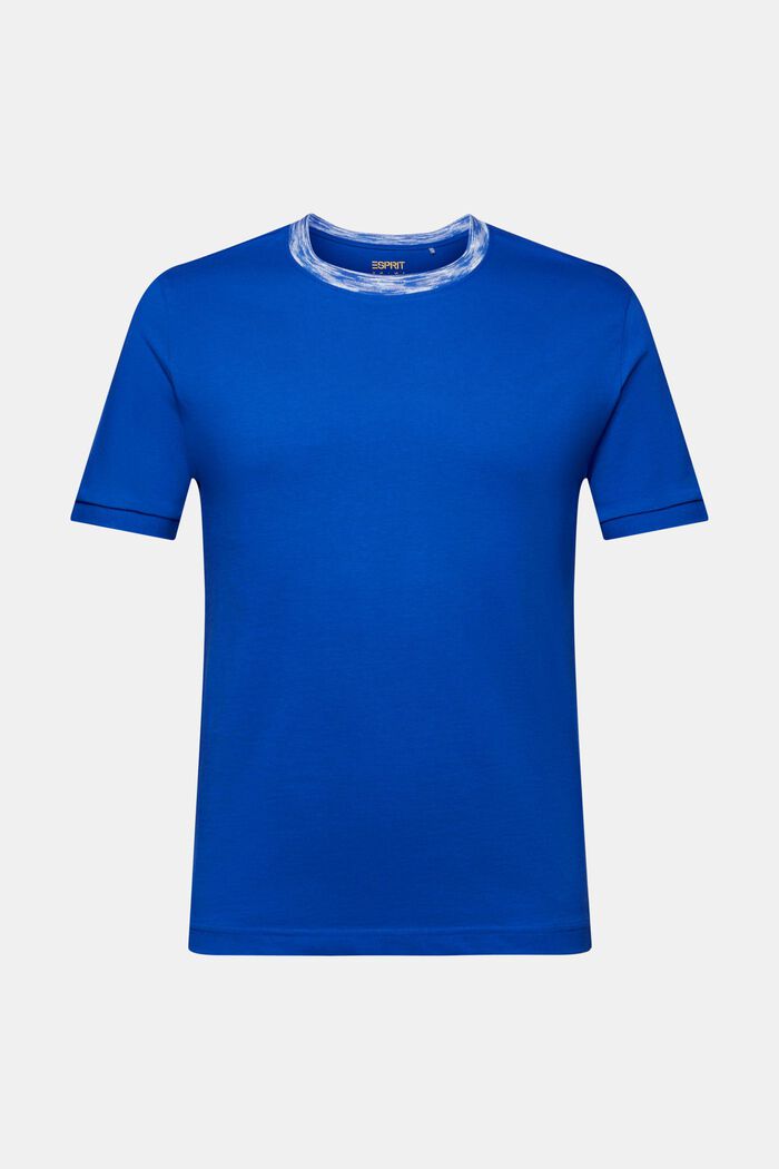T-shirt med space dye-krave, BRIGHT BLUE, detail image number 6