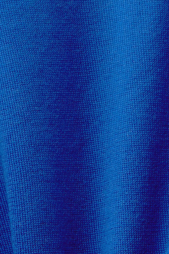 Rullekravesweater i uld, BRIGHT BLUE, detail image number 5