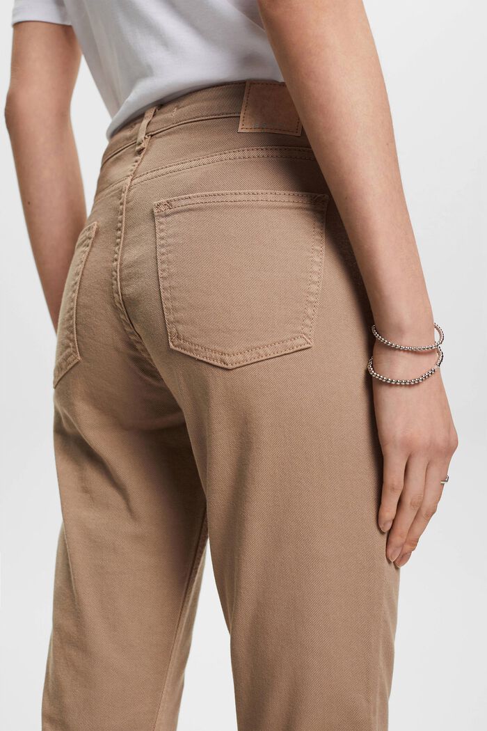 Slim fit-jeans med mellemhøj talje, TAUPE, detail image number 4