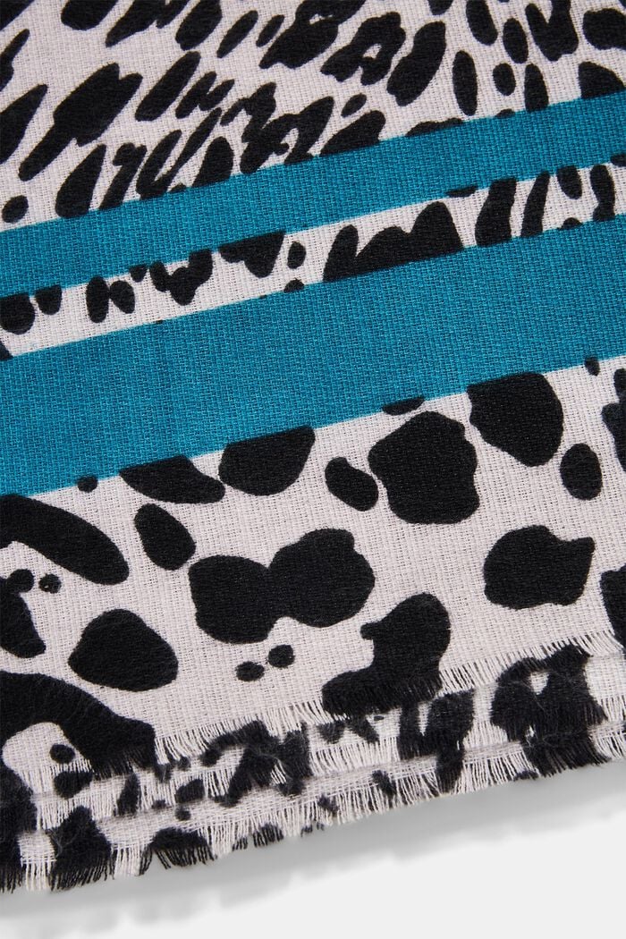 Af genanvendte materialer: Tørklæde i leopardlook, MEDIUM GREY, detail image number 2