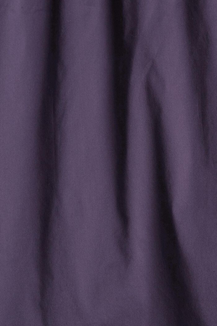 Kortærmet bluse med firskåren udskæring, ANTHRACITE, detail image number 4