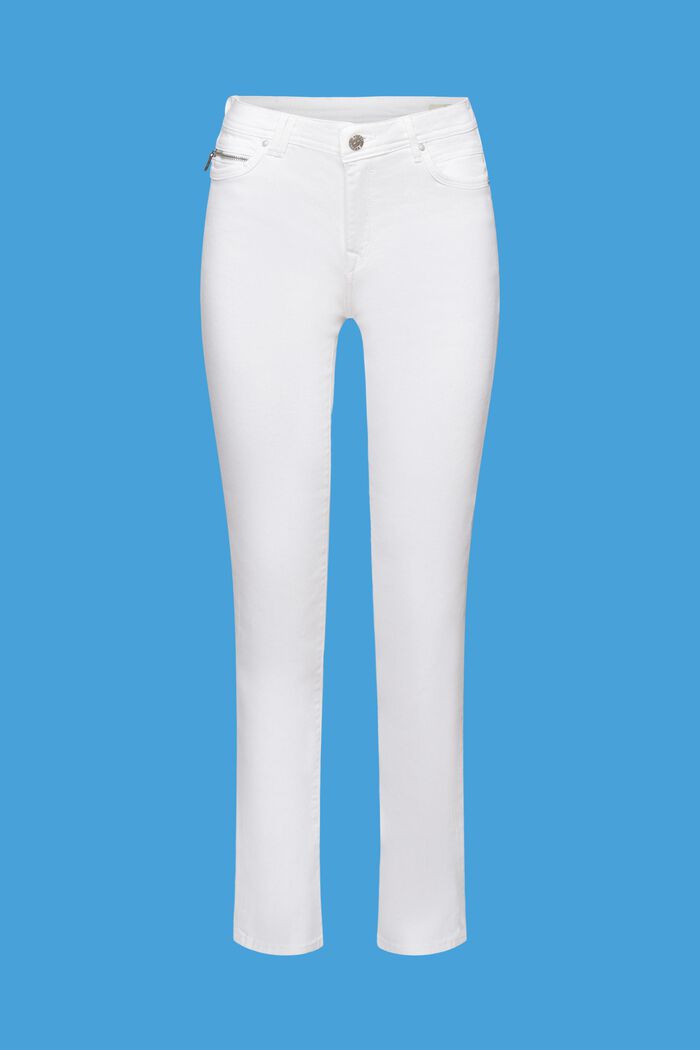 Jeans med lynlåsdetalje, WHITE, detail image number 6