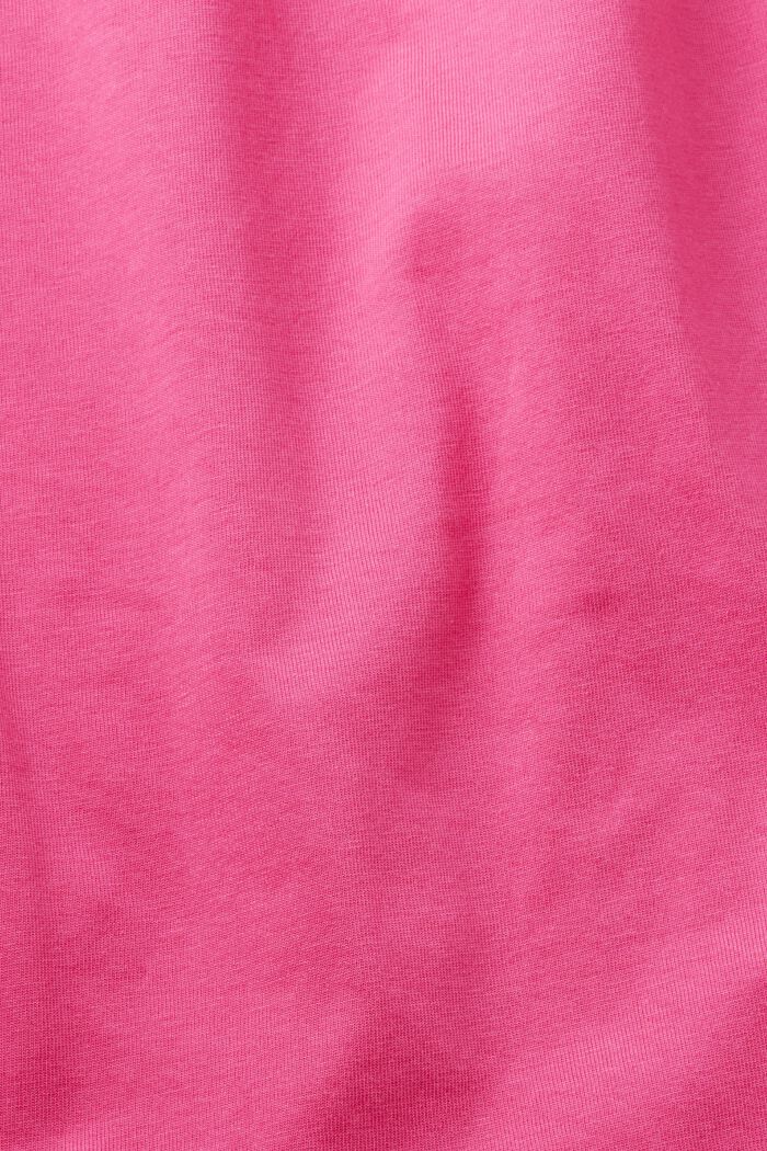 T-shirt med hjerteprint, PINK FUCHSIA, detail image number 4