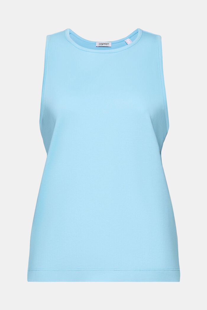 Tanktop i bomuld, LIGHT TURQUOISE, detail image number 6