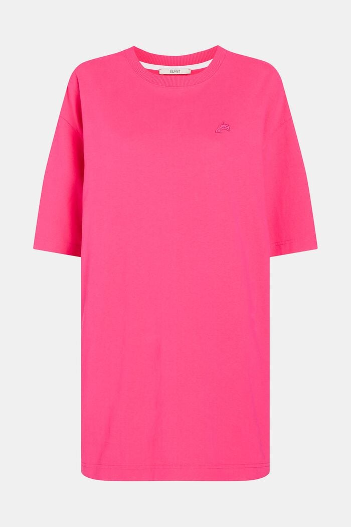 T-shirt-kjole med delfinmærke, PINK, detail image number 4