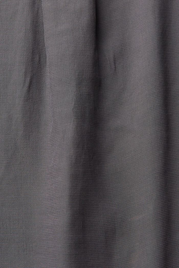 Bluse med V-hals, LENZING™ ECOVERO™, ANTHRACITE, detail image number 1